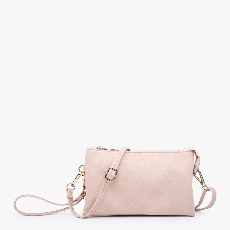 Load image into Gallery viewer, Riley Crossbody Wristlet Light Pink

