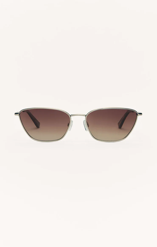 Catwalk Polarized Sunglasses / Silver Brown Gradient