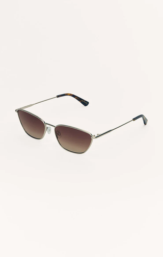 Catwalk Polarized Sunglasses / Silver Brown Gradient