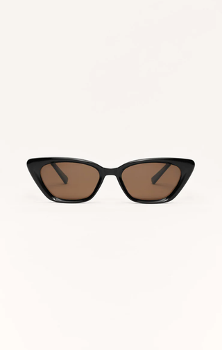 Staycation Polarized Sunglasses / Polished Black - Brown