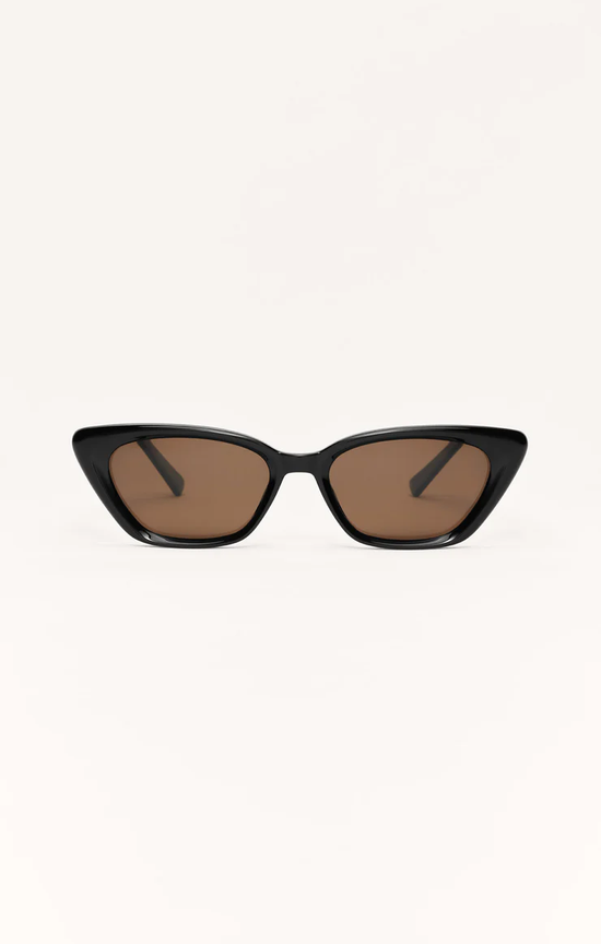 Staycation Polarized Sunglasses / Polished Black - Brown