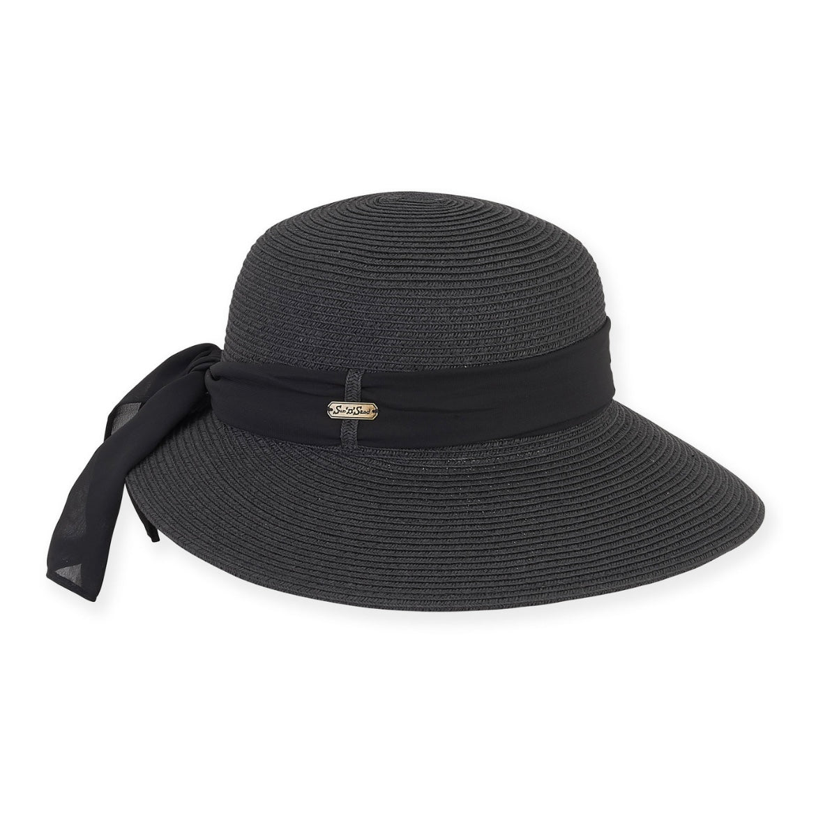 Black Ribboned Sun Hat