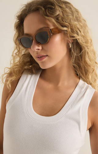 Love Sick Polarized Sunglasses / Chestnut Brown