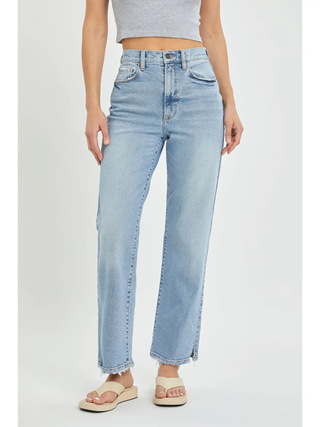 Super High Rise Dad Jean with Mini Slit