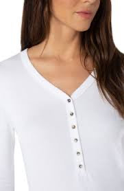 Min Rib Henley Long Sleeve