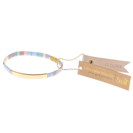 GK003 Good Karma Bracelet Lavender Gold