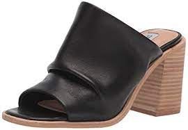 Steve Madden Cru Black Leather Heel