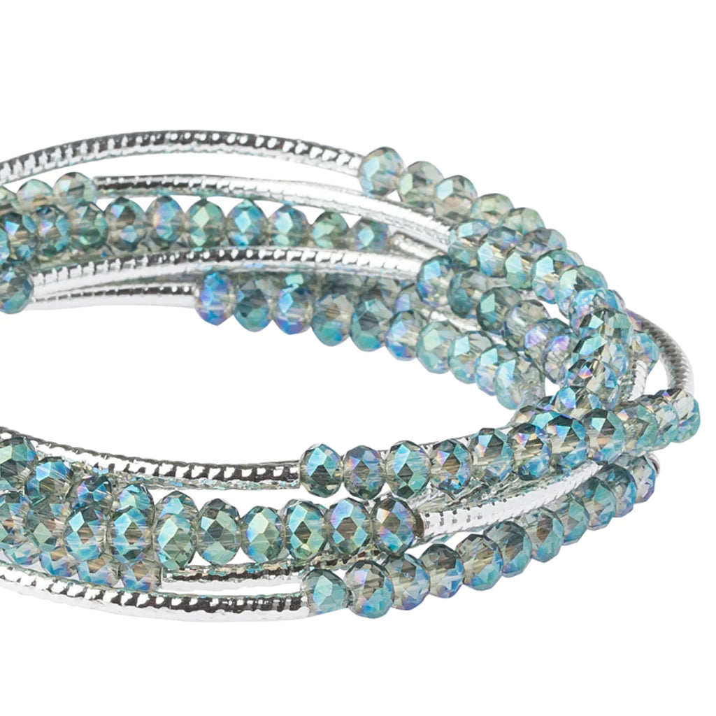 BR037 Wrap Bracelet / Necklace Seabreeze / Silver