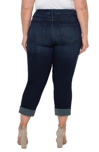 Charlie Crop Wide Rolled Cuff Jeans