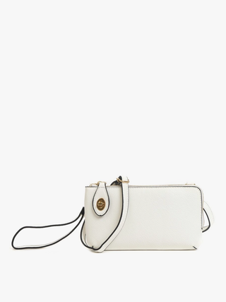 Kendall Crossbody Wristlet White