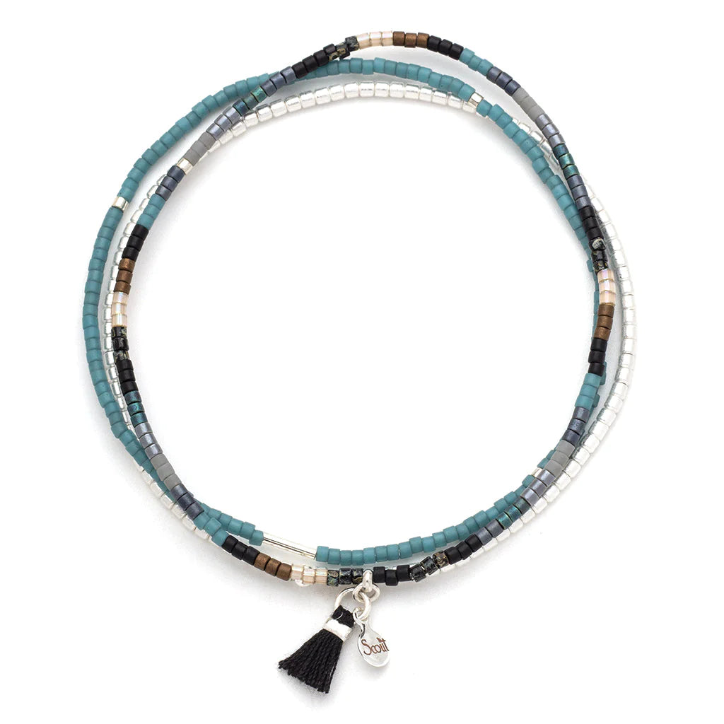 Load image into Gallery viewer, MB008 Chromacolor Bracelet Trio Black Multi/Silver
