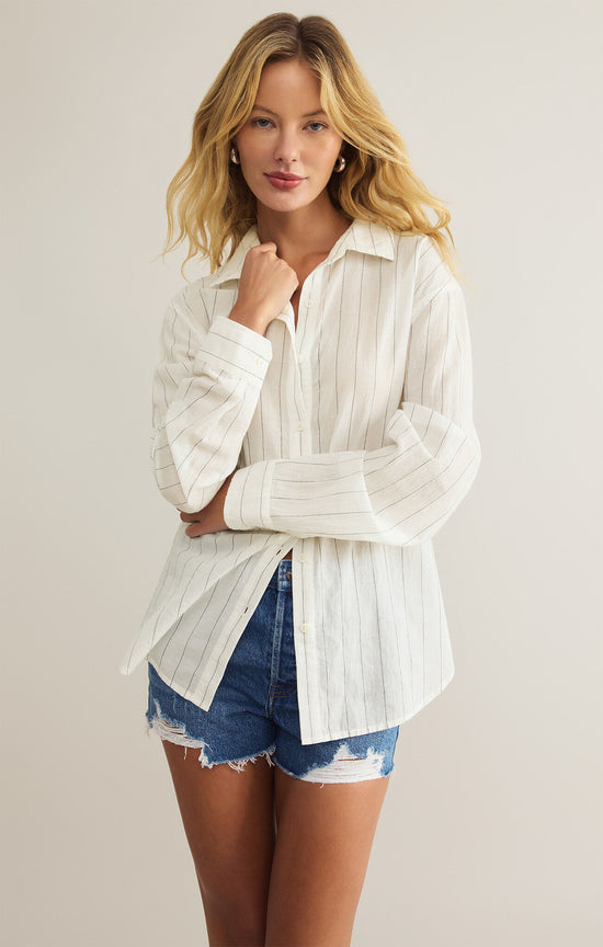 Seaport Striped Shirt / White