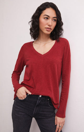 Dream Slub Long Sleeve Tee Ruby