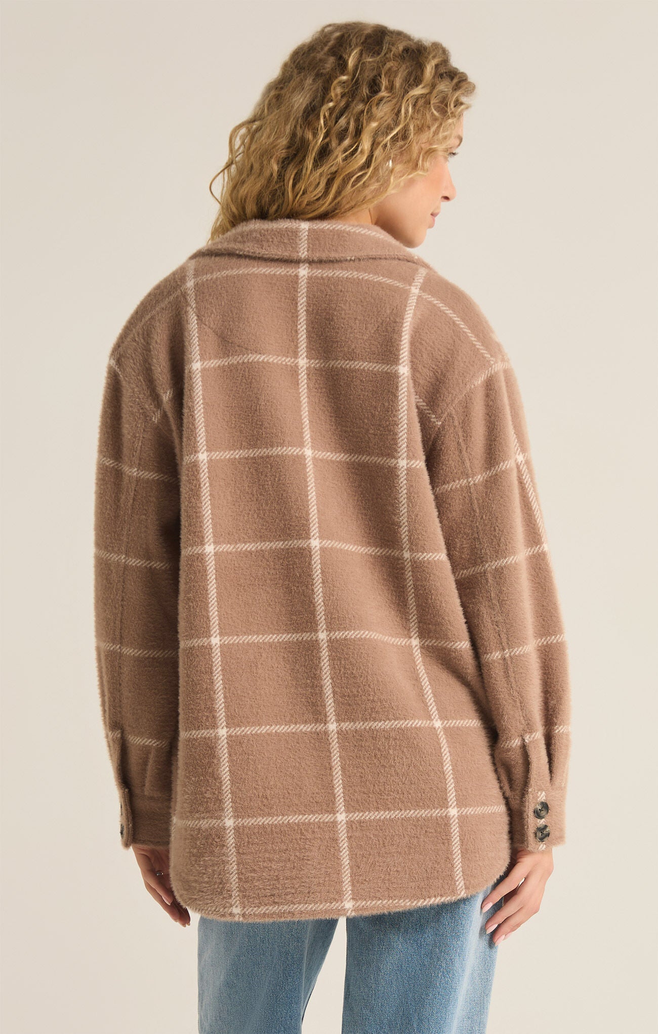 Plaid Tucker Jacket / Heather Taupe