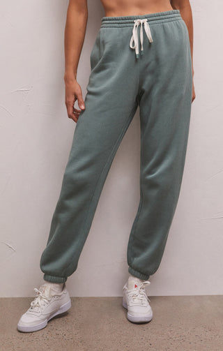 Sporty Fleece Jogger Calypso Green