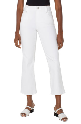 Gia Glider Crop Flare with Tulip Back / White