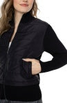 Long Sleeve Quilted Front Sweater