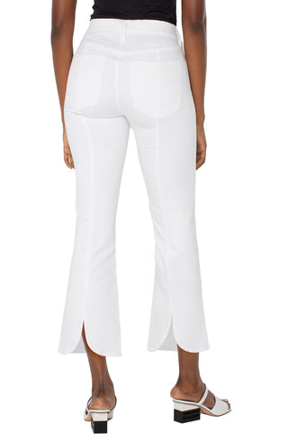 Gia Glider Crop Flare with Tulip Back / White