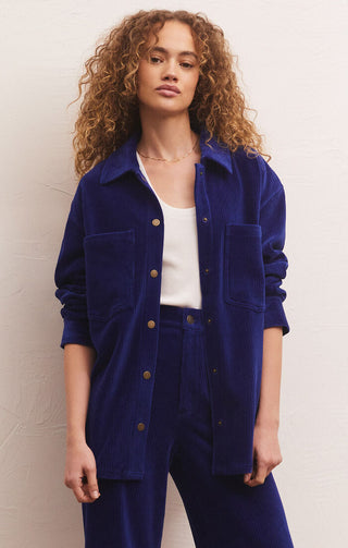 Union Knit Cord Jacket Sapphire Blue