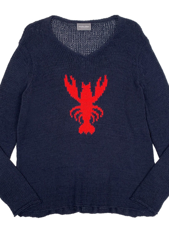 Lobster V-Neck Cotton Indigo