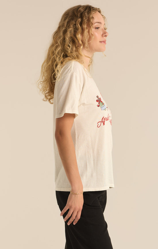 Ski Boyfriend Tee / Sea Salt