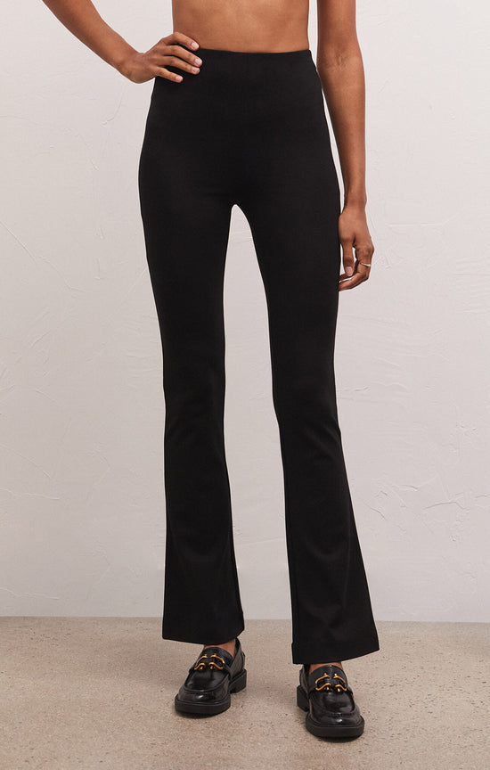 Load image into Gallery viewer, Ridgewood Knit Flare Pant Black
