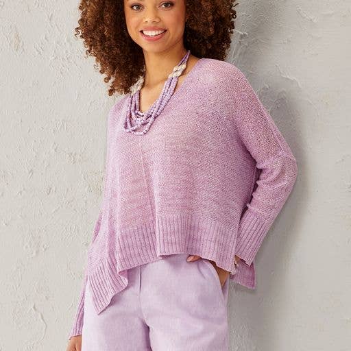 Load image into Gallery viewer, Paula Vee Knit Popover, Lavender
