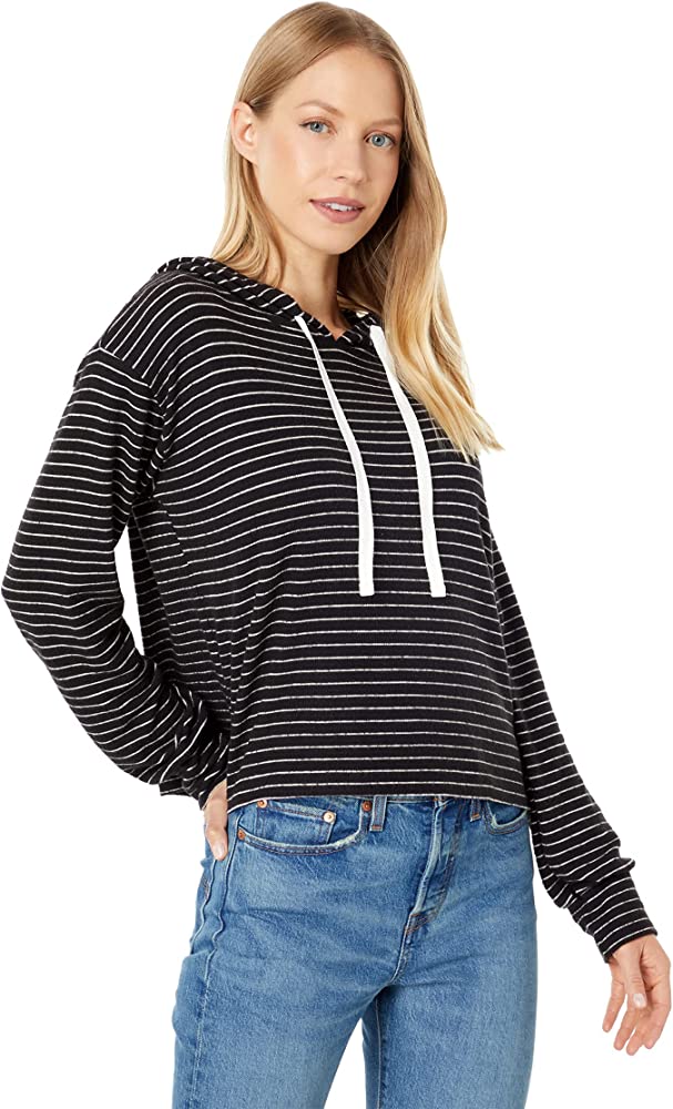 Black and White Striped Sweatshirt