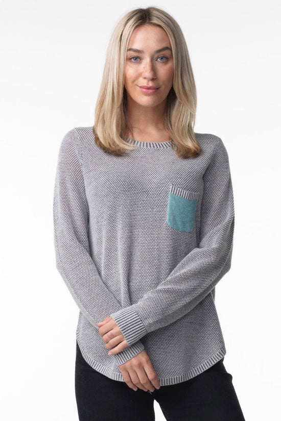 Waffle Stitch Sweater Grey