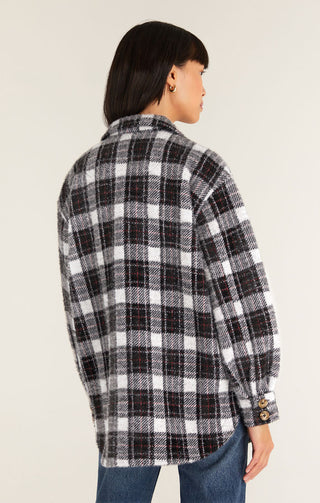 Plaid Tucker Jacket Black & White