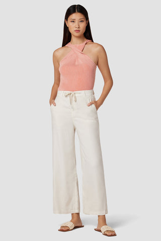 Wide Leg Drawstring Trouser Crop