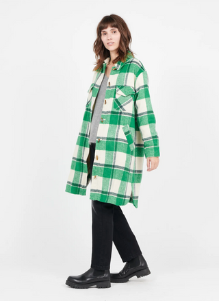 Solar Green Checkered Coat