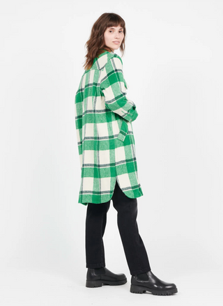 Solar Green Checkered Coat