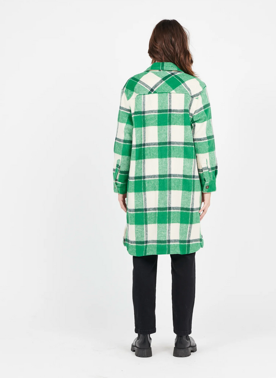 Solar Green Checkered Coat