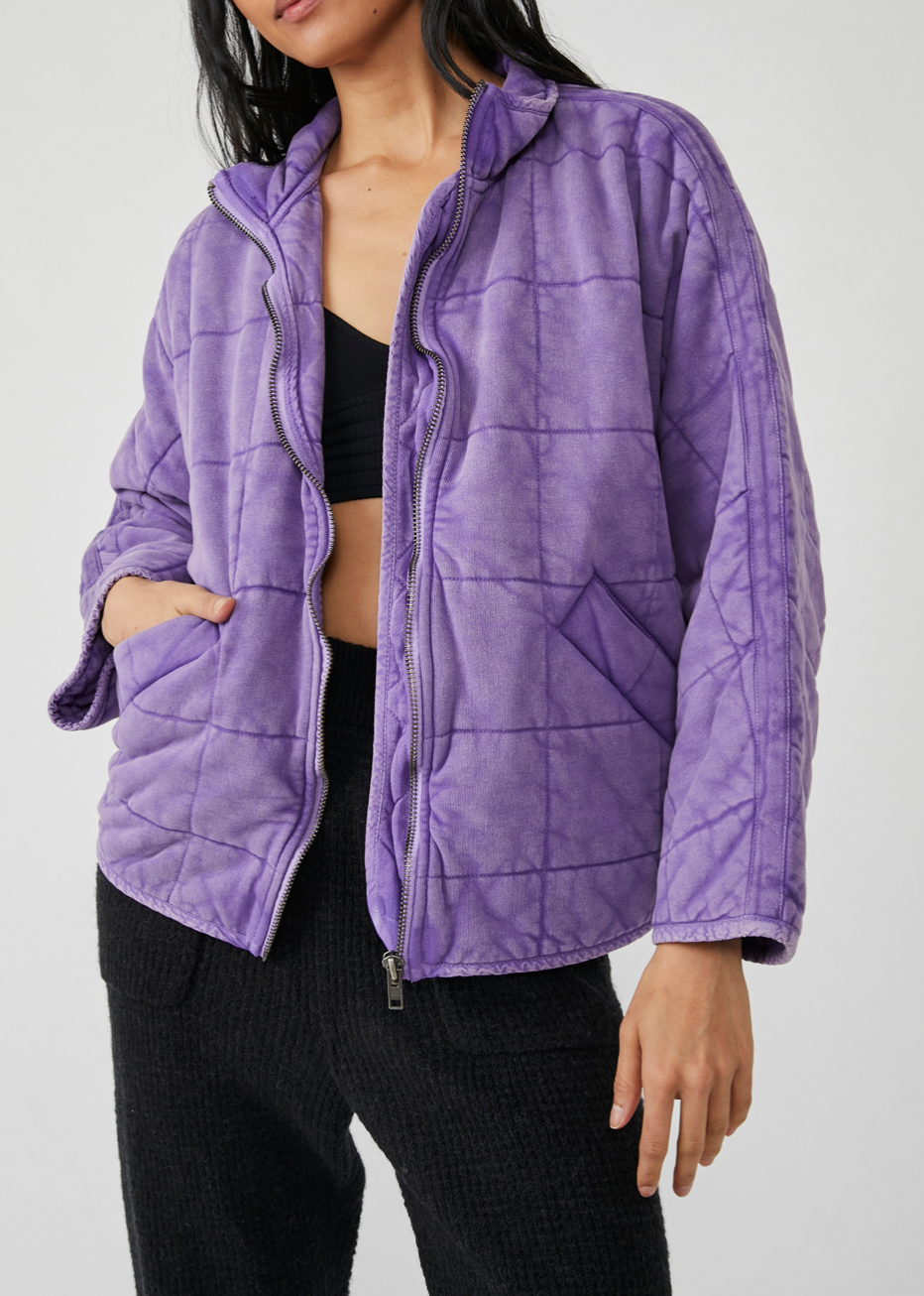 Dolman Quilted Jacket Moonberry