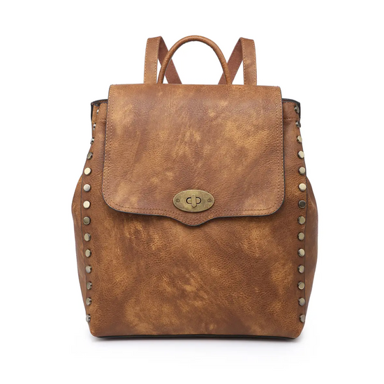 Load image into Gallery viewer, Bex Distressed Backpack Brown
