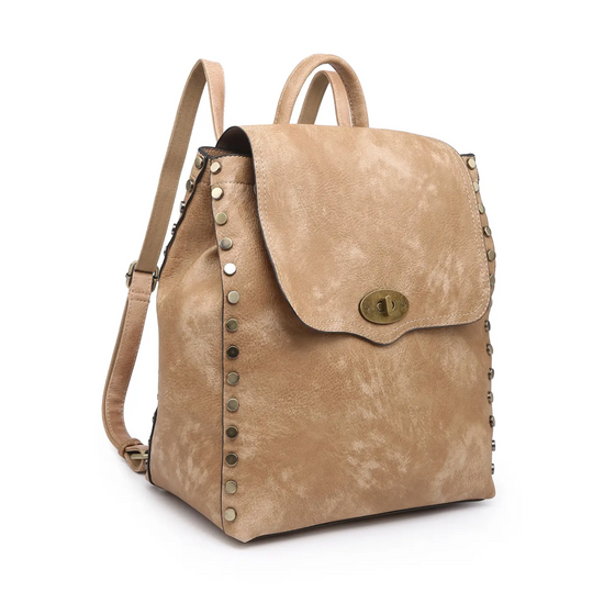 Load image into Gallery viewer, Bex Distressed Backpack Olive
