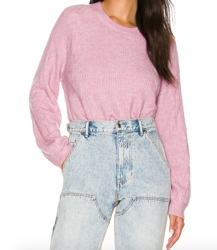 Load image into Gallery viewer, Natalia Cable-Knit Sweater Light Lilac
