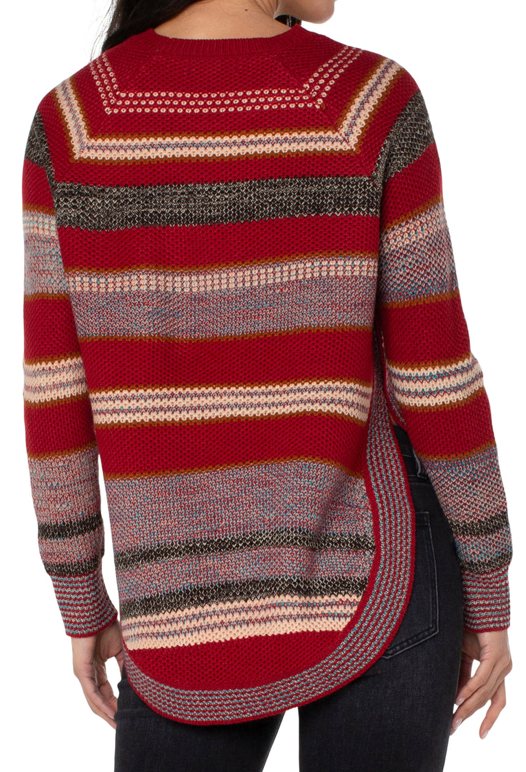Raglan Sweater Space-dye Stripe