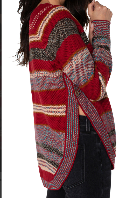 Raglan Sweater Space-dye Stripe