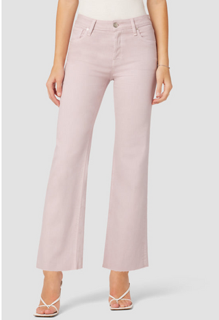 Rosie High-Rise Wide Leg Ankle Jean Coated Violet