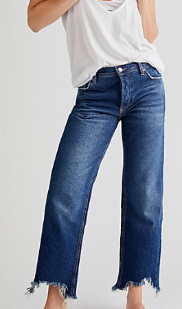 Maggie Mid-Rise Straight-Leg Jeans Rolling River