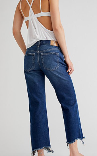 Maggie Mid-Rise Straight-Leg Jeans Rolling River