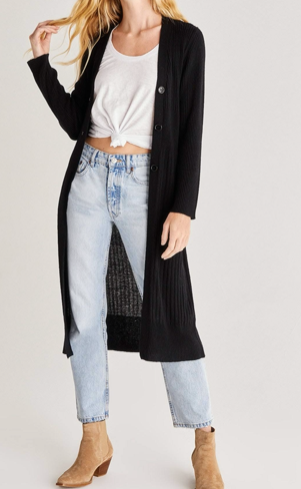 Lauren Duster Cardigan Black