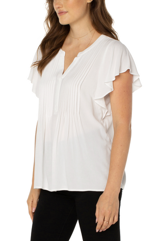 Flutter Sleeve Popover Blouse