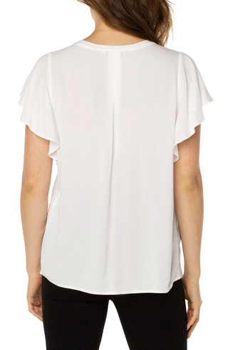 Flutter Sleeve Popover Blouse