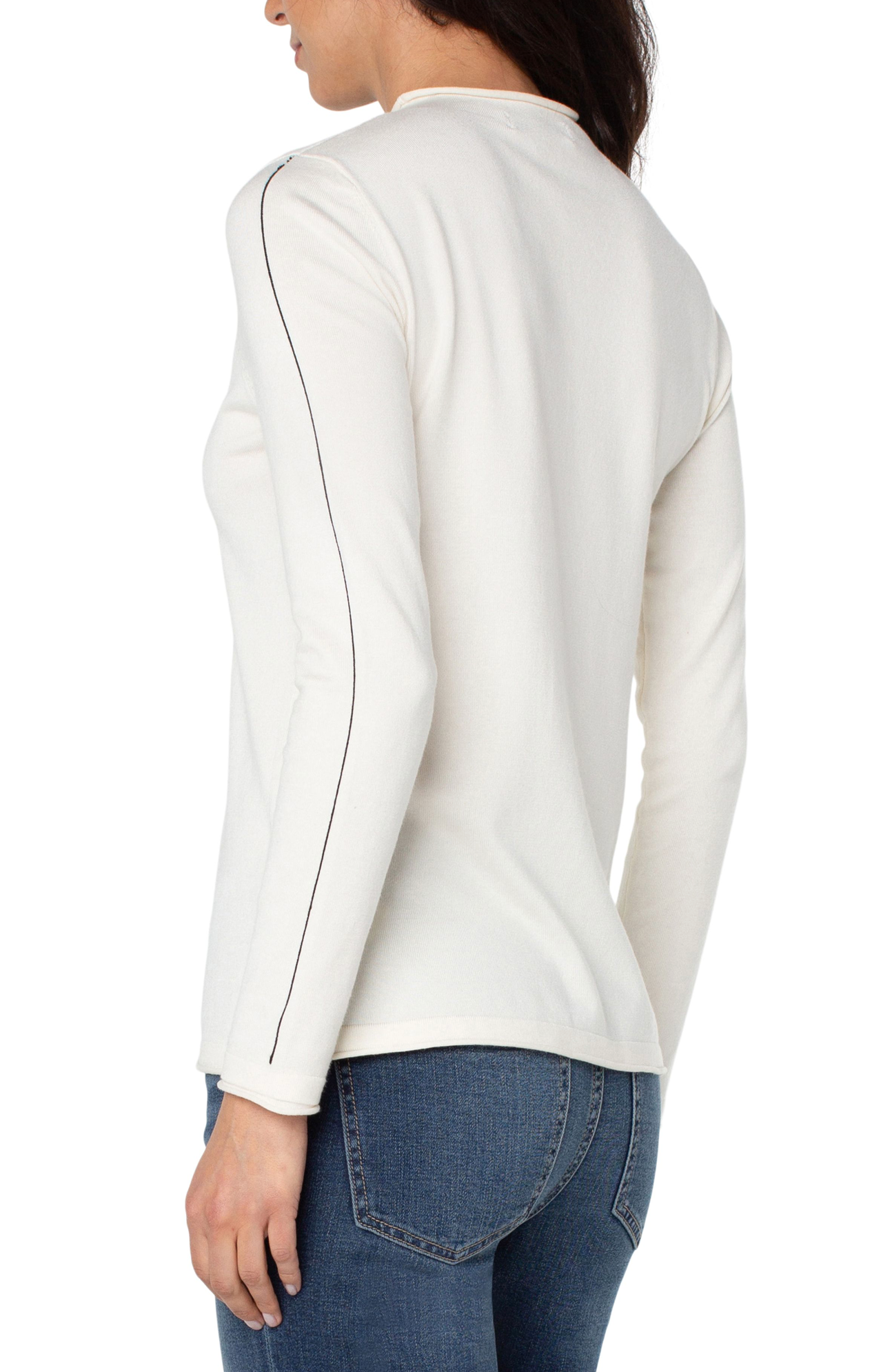 Load image into Gallery viewer, Mock Neck Rolled Neck Long Sleeve White
