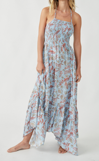 Heat Wave Printed Maxi Dress Robins Egg