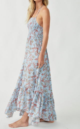 Heat Wave Printed Maxi Dress Robins Egg