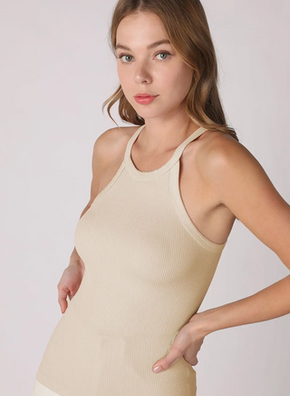 Highneck Ribbed Tank